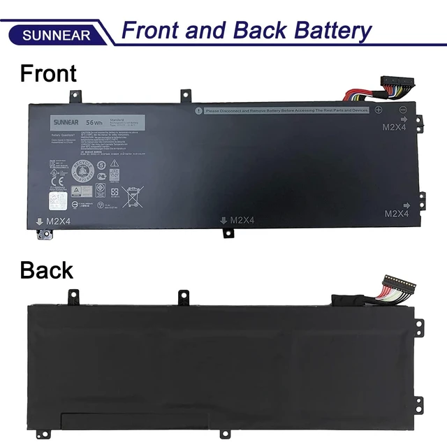 Alt view image 8 of 10 - SUNNEAR H5H20 Battery Replacement for Dell XPS 15 9550 9560 9570 9590 Precision 5510 5520 5530 5540 Inspiron 7501 7590 7591 Series Laptop 6GPTY 62MJV M7R965D91C 56Wh 11.4V 4946mAh