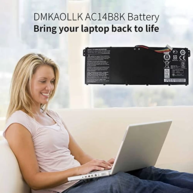 Alt view image 9 of 14 - Ac14b8k Battery For Acer Predator Helios 300 N17c1 Ph315-51 Ph315-52 G3-571 G3-572 N18q13 Nitro 5 An515 An515-53 An515-54 Aspire R5-471T R5-571T R5-571Tg Chromebook Cb5-571 Swift Sf314 4Icp5/57/80