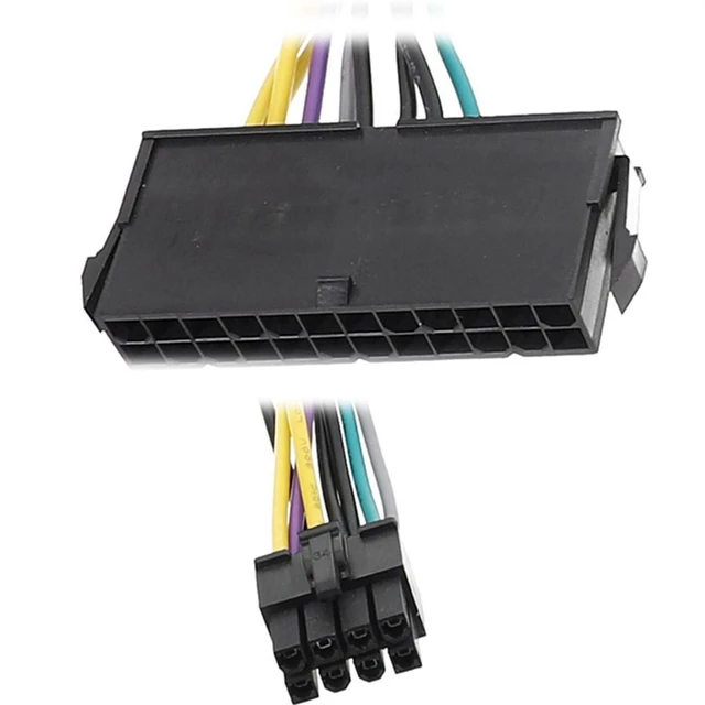 Alt view image 2 of 2 - 24-pin to 8-pin ATX PSU power adapter cable for 8P motherboards H61/H81/Q77/Q87/B75/A75/Q75/Q65