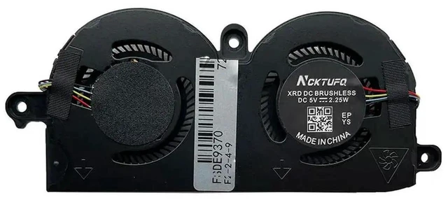 Alt view image 3 of 3 - Laptop CPU Cooling Fan For XPS 13 9370 9380 9390 P82G 7390 93050980WH 980WH ND55C19-16M01 DFS350705PQ0T DC5V 4PIN