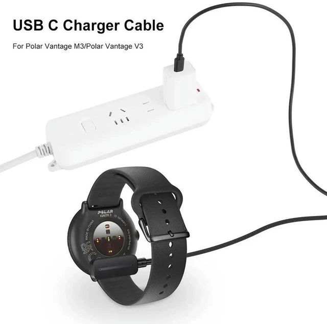 Alt view image 2 of 3 - JAENFONG USB C Charging Cable Cord 1M Charger Cable Replacement Charger Cord Portable Power Adapter for Polar Vantage M3/Polar Vantage V3