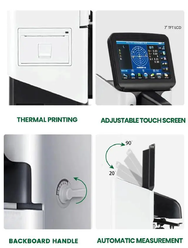 Alt view image 4 of 7 - AMUREKE LCD Lensometer Focimeter Lens Meter 7-inch Screen Touch Screen Focimeter New Digital Auto PD UV Printer PD Meter JD-2600A