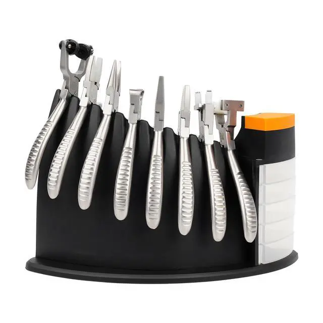 Alt view image 4 of 4 - AMUREKE 14 pcs Optical Eyeglass Repair Kit Eyeglass Repair Tools Optician's Optical Tool Kit Eyeglass Repair 6 pcs Screwdriver 8 pcs Pliers