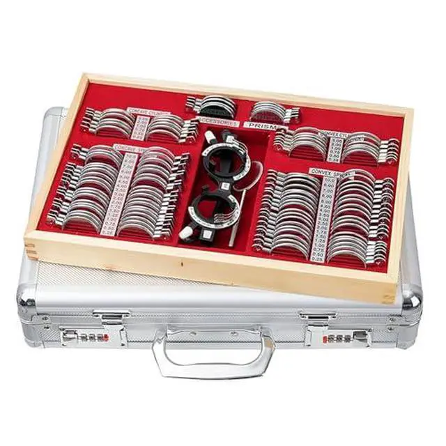 Main image of AMUREKE JS-104 Optometry Equipment Trial Lens Set Case Red Velvet Free Trial Frame 104 Lens Case