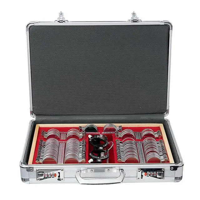 Alt view image 2 of 7 - AMUREKE JS-104 Optometry Equipment Trial Lens Set Case Red Velvet Free Trial Frame 104 Lens Case