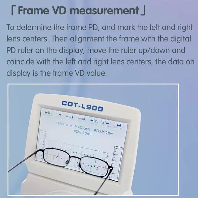 Alt view image 3 of 7 - AMUREKE Optical Equipments Digital Auto Lensometer Touch Screen Lensmeter COT 900 with Print