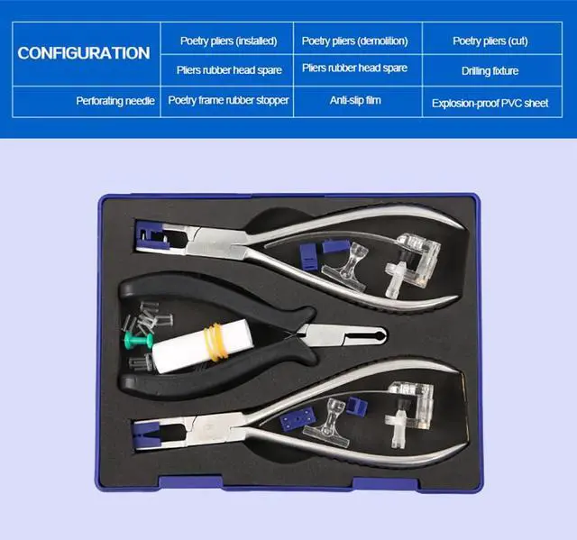 Alt view image 6 of 7 - AMUREKE Rimless Glasses Frame Silhouettes Eyeglass Optical Kit Plier Repair Disassembly Tool