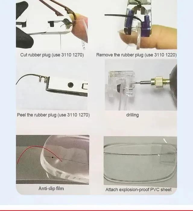 Alt view image 7 of 7 - AMUREKE Rimless Glasses Frame Silhouettes Eyeglass Optical Kit Plier Repair Disassembly Tool