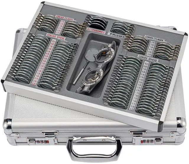 Main image of AMUREME 104 Trial Lens Set Optometry Equipment Optical Trial Lens Set Case Free Trial Frame JS-104