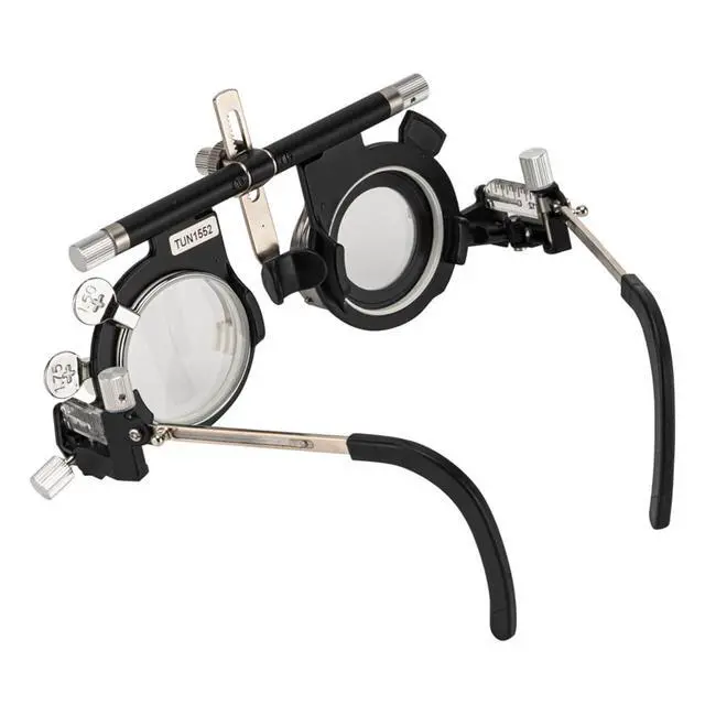 Alt view image 2 of 7 - AMUREKE Adjustable Optical Optic Trial Lens Frame Eye Test Glasses Optometry Optician Easily Changeable Cylinder Axis Fully Adjustable Temple Length and Nose Rest (PD:50-80)