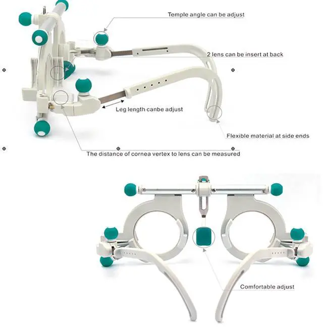 Alt view image 5 of 6 - AMUREKE Universal Optical Trial Frame,Adjustable Optical Trial Lens Frame PD 48-80Mm,Eye Test Glasses Optometry Lens Frame for Test Optician