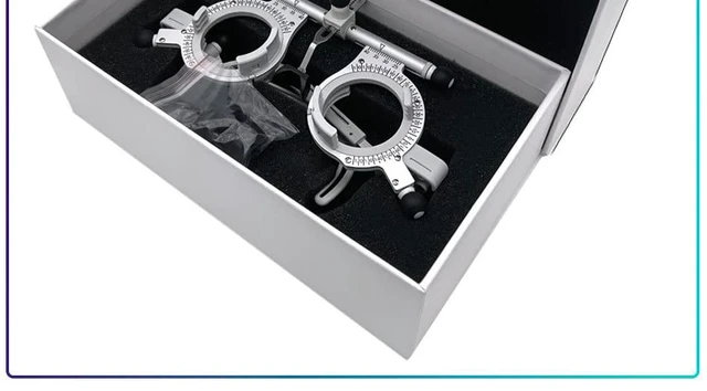 Alt view image 6 of 6 - AMUREKE Adjustable Trial Lens Frame Optometric Universal Optical Trial Frame 50g Ultralight Optometry Test Lens Titanium Optical Test EyepieceBlack