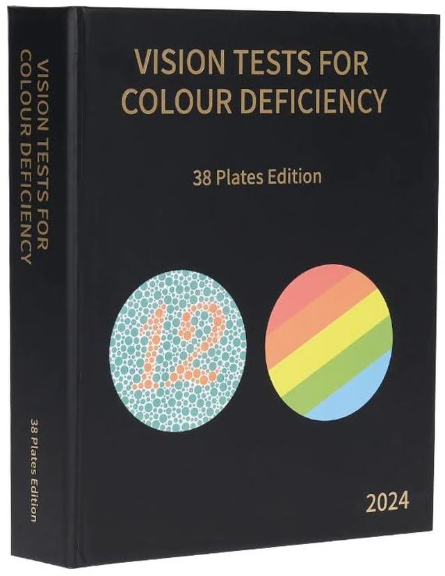 Main image of AMUREME Ishihara Color Vision Test Chart Book with User Manual (38 sheets)