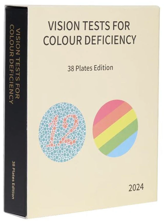 Alt view image 2 of 5 - AMUREME Ishihara Color Vision Test Chart Book with User Manual (38 sheets)