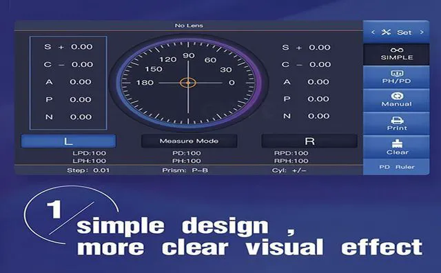Alt view image 4 of 7 - AMURME Screen Focimeter Lensmeter Auto Lens Meter 7 Inch Touch Screen Auto LensMeter Uv Digital Auto Lensmeter Lensometer with Pd Printing White