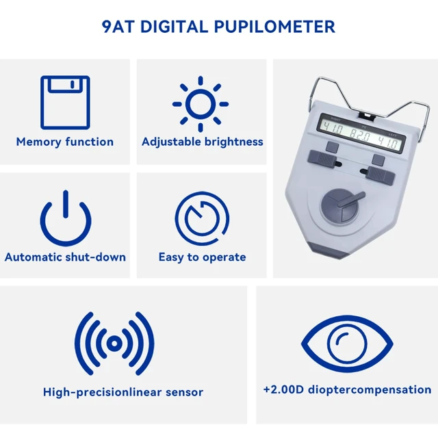 Alt view image 3 of 5 - AMUREME Optical Digital Pupilometer Pupil meter PD Meter 45-82mm Pupil Distance Meter Optical Instrument CE Approved LY-9AT