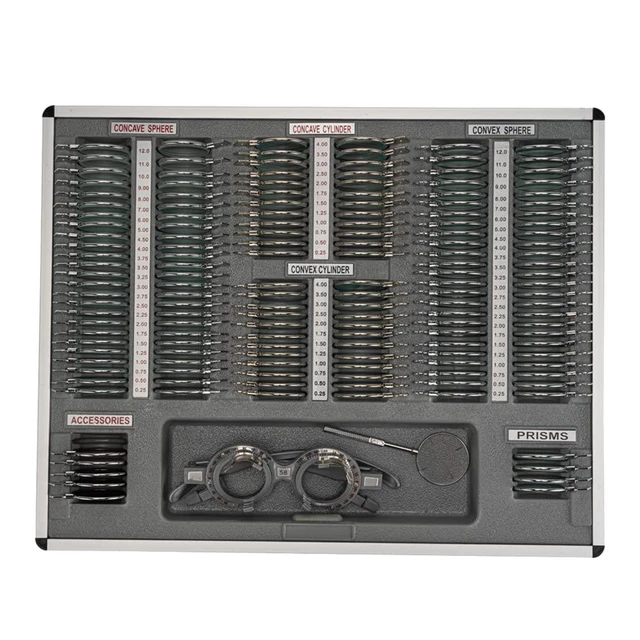 Alt view image 2 of 3 - AMUREME 158 Pcs Optical Trial Lens Set Kit Metal Rim Aluminum Case