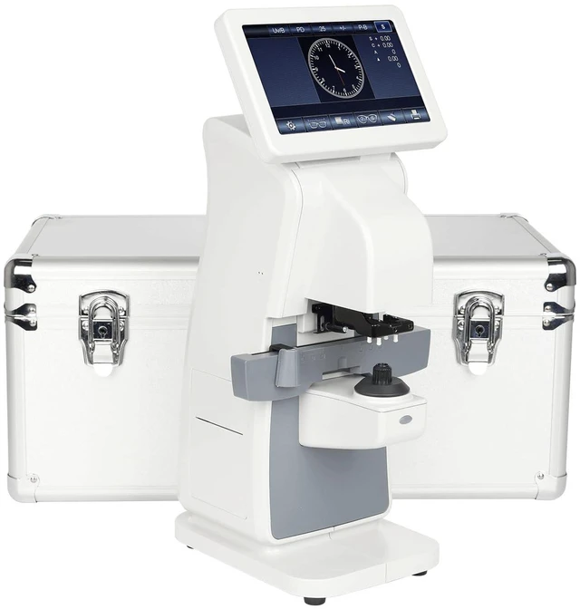 Main image of AMUREKE, Professional Digital Lensmeter, Auto Focimeter, High Precision Eyeglass Lens Analyzer, for Opticians Clinics Optical Labs, UV/PD Measurement, Auto Recognition, LM260 White, 110V