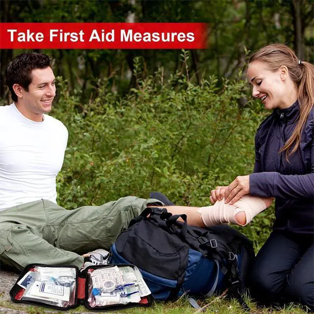 Alt view image 4 of 7 - First Aid Kit 300PCS Car Home Camping Essentials Red 1st Aid | School Supplies,Dorm Room Essentials,Survival Kit,Emergency Kit,Outdoor Adventure,Office Hiking Portable