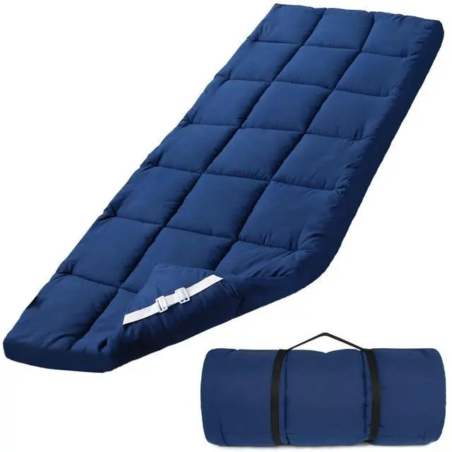 Main image of Cot Topper (Improved Thickness), Foam Quilted Cot Pads for Camping, Soft Comfortable Camping Cot Pad Only, Camping Pad 75"x30" for Camp Cot/Rv Bunk/Narrow Twin Beds, Camping Essentials, Navy