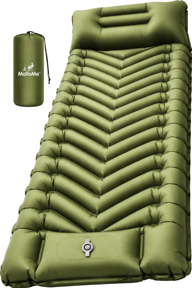 Main image of Sleeping Pad for Camping, Camping Mattress - Bed for Outdoors Self-Inflating Air Mattress for Backpacking Leak-Resistant Inflatable Travel Mat w/Foot Pump Compact Ultralight Single & Double