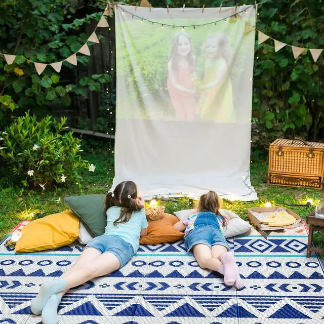 Alt view image 3 of 7 - Outdoor Rugs Patio Camping Waterproof - 5x8 Plastic Straw Patio Rug Portable for Campers, Outside RVs Mat, Outdoor Area Carpet for Patios Clearance, Backyard Porch, Balcony, Picnic