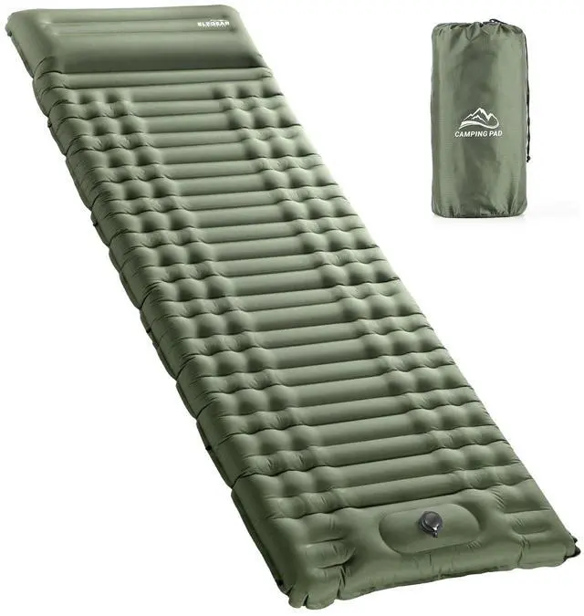 Main image of CumbreX Single Sleeping Pad for Camping, 4.7" Ultra-Thick Inflatable Camping Sleeping Pad with Built-in Foot Pump & Quick Inflation, Portable Camping Sleeping Mat for Backpacking Hiking Tent