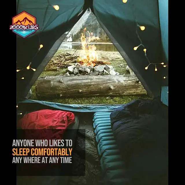 Alt view image 7 of 7 - Inflatable Camping Sleeping Pad, 4-Inch Thick Full Air Support, No Bottoming Out for Side Sleepers, Camping & Backpacking Mattress with Built-in Foot Pump, Durable & Compact Airlive2000