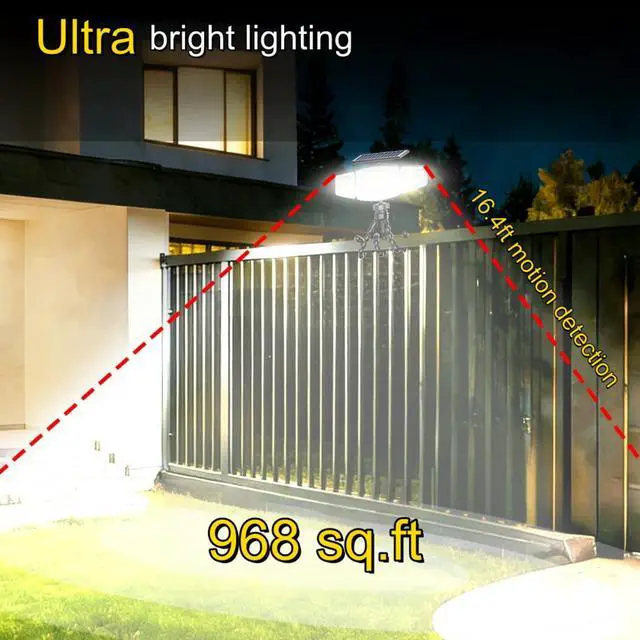 Alt view image 4 of 7 - Solar Motion Sensor Light Outdoor,Bright with 231 LEDs,Clip on