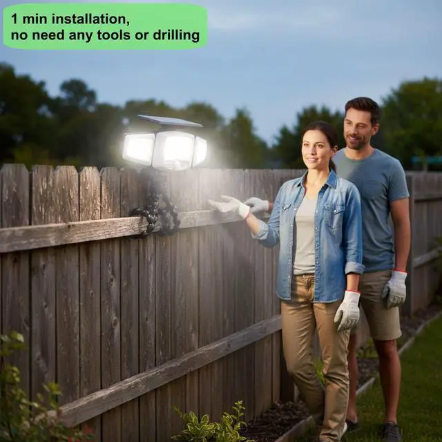 Alt view image 2 of 7 - Solar Motion Sensor Light Outdoor,Bright with 231 LEDs,Clip on
