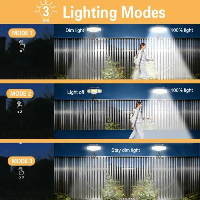 Alt view image 5 of 7 - Solar Motion Sensor Light Outdoor,Bright with 231 LEDs,Clip on
