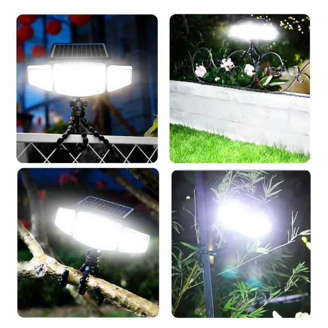 Alt view image 3 of 7 - Solar Motion Sensor Light Outdoor,Bright with 231 LEDs,Clip on