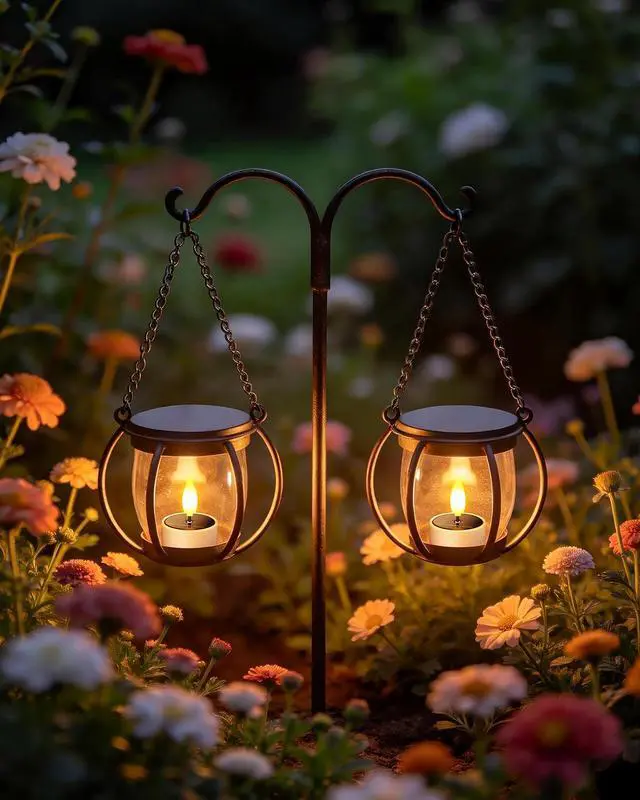 Alt view image 7 of 7 - Solar Tea Lights Outdoor Waterproof, 12 pcs 1.5" D x 2.1" Reusable Dusk to Dawn Flickering Small LED Tealight Candles, Flameless Votive Candle for Lanterns Patio Garden Camping Décor