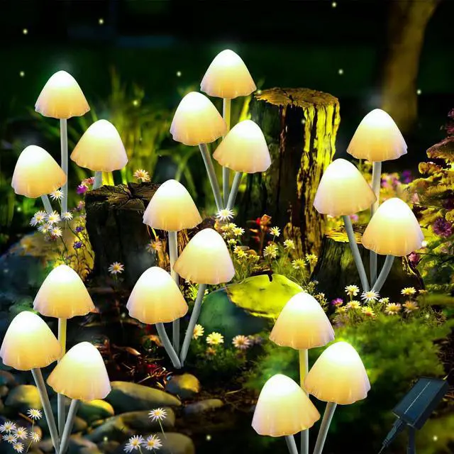 Main image of Solar Mushroom Lights for Outside, 6Pack 18 LED Mushrooms with 8 Lighting Modes, Unique Mushroom Garden Decor Gifts, Cute Mushroom Solar Lights Outdoor Garden for Path,Landscape,Yard,Patio,Lawn Decor