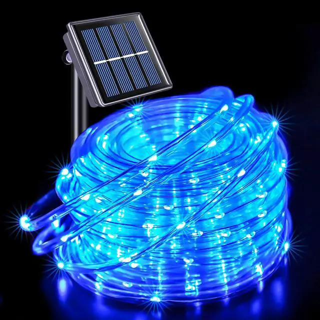 Main image of 200 LED Pool Accessories Solar Rope Lights Outdoor, 72ft IP 65 Outdoor Waterproof Solar Pool Lights with 8 Modes, Blue Solar Christmas Lights for Trampoline Fence Yard Walkway Christmas