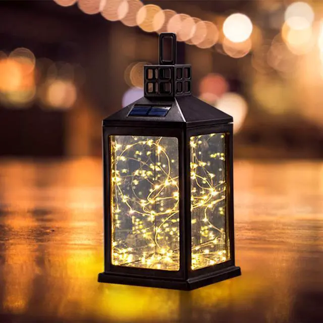 Main image of Solar Lantern Lights Outdoor Waterproof Solar Table Lamp Hanging Lighting with 40 Warm White LEDs for Garden Patio Landscape Decoration