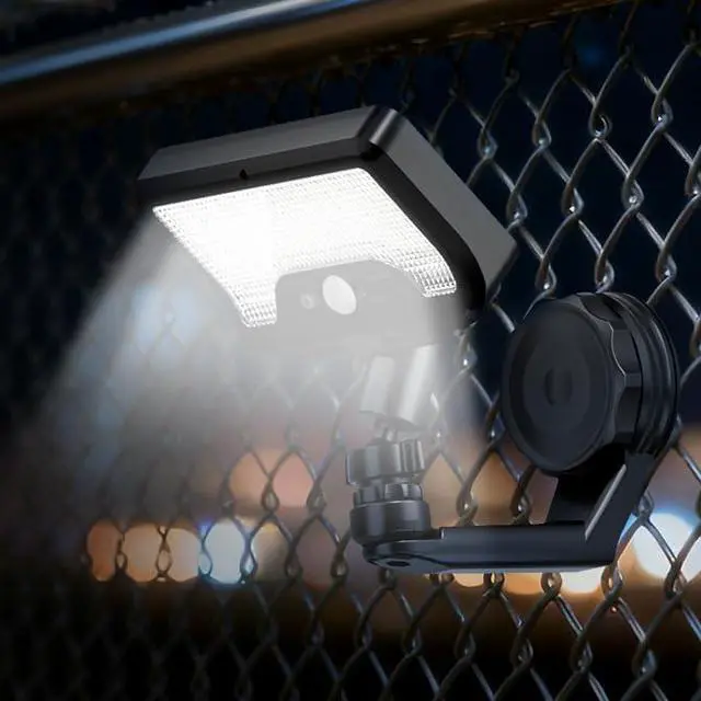 Main image of Solar Motion Sensor Light, 2-in-1 Magnetic & Adhesive Mount, 600LM Bright, 3 Modes, IP65 Waterproof, 1500mAh, Adjustable Angle, Easy No-Drill Installation for Outdoor/Indoor (Fence, Wall, Glass)