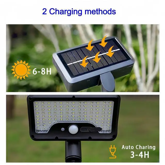 Alt view image 6 of 7 - Solar Motion Sensor Lights Outdoor with Octopus Stand,Clip on