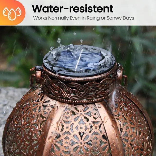 Alt view image 4 of 6 - 2 Pack Solar Light Replacement Top, Replacement Solar Light Parts for Lantern (Top 3.23 Inch, Bottom 2.83 Inch), Waterproof LED Replacement for Outdoor Garden, Pathway, Yard Lights & Decor