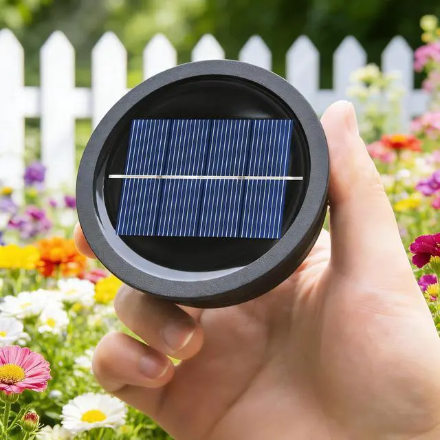 Alt view image 2 of 6 - 2 Pack Solar Light Replacement Top, Replacement Solar Light Parts for Lantern (Top 3.23 Inch, Bottom 2.83 Inch), Waterproof LED Replacement for Outdoor Garden, Pathway, Yard Lights & Decor