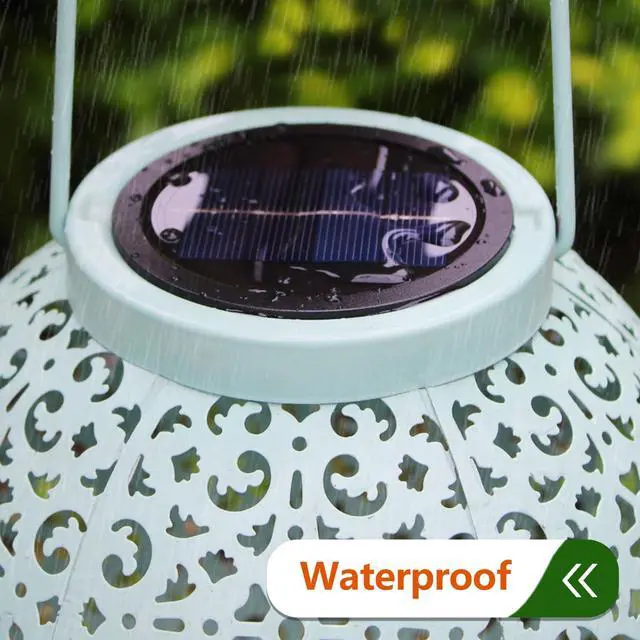 Alt view image 5 of 7 - 2 Pack Solar Light Replacement Tops(3.23 Inch Top, 2.83 Inch Bottom), Waterproof Replacement Solar Lantern Parts for Outdoor Hanging Lanterns DIY Table Lights Garden Patio Decor