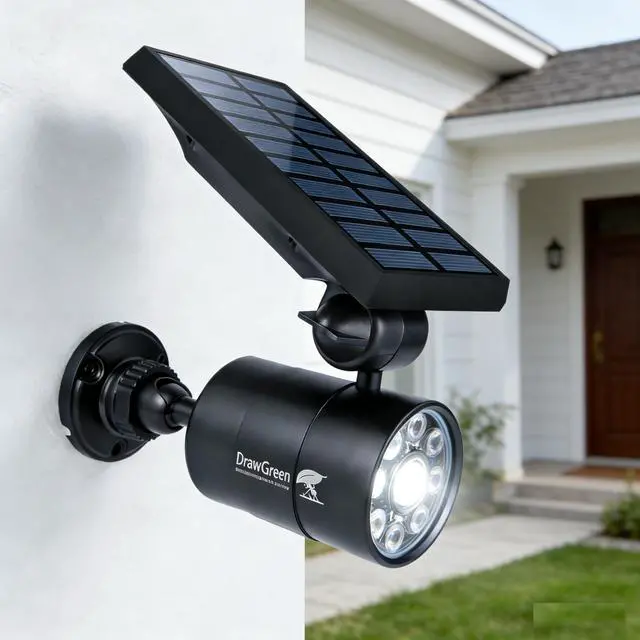 Main image of Solar Motion Lights for Outside Aluminum case(Not plastic), Outdoor Solar Flood Security Spot lights 1400LM 9W LED(130W Equ.) Garden Step Deck Patio Post Porch, 100-Week FREE Refund/Replacement(Black)