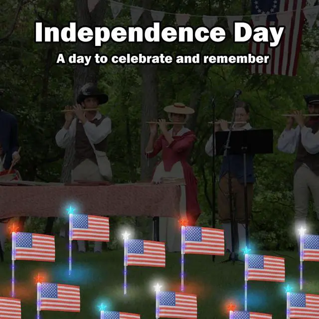 Main image of 4th of July Decorations Outdoor American Flag Lights, 6-Pack Red White and Blue Solar Stars Lights with 6 USA Flags & 30LED,Bright Patriotic Pathway Lights for Memorial Day Yard Lawn Decor