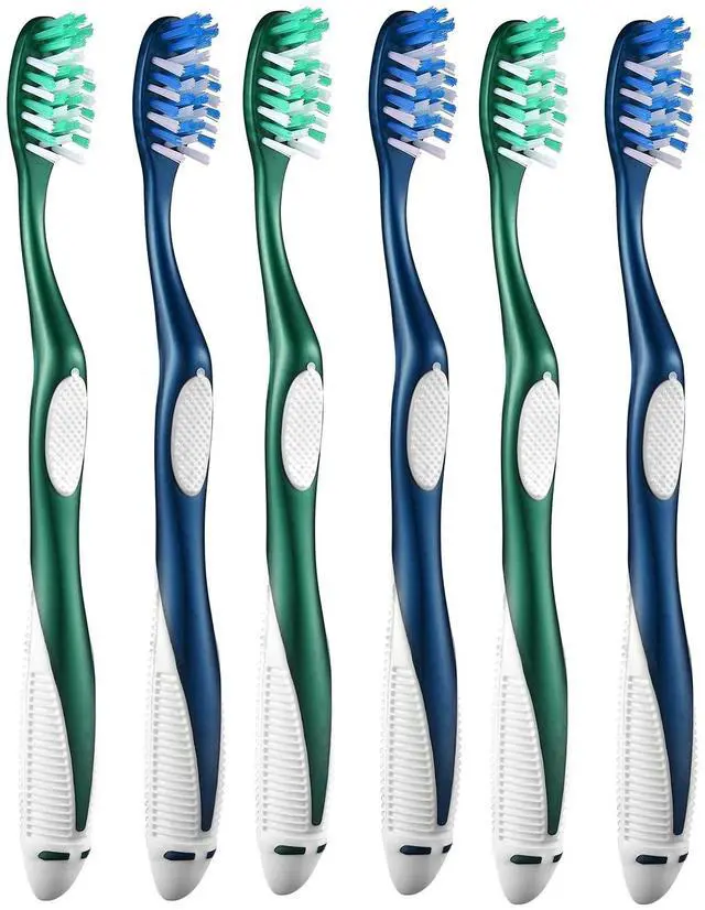 Main image of Extra Firm Toothbrushes for Adults, Extra Hard Bristles, 6 Count