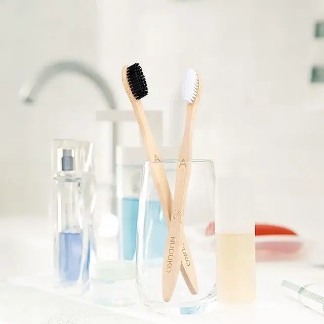 Alt view image 6 of 7 - Bamboo Toothbrushes Biodegradable Toothbrush 10 Pack - Eco-Friendly, Natural Wooden Tooth Brush, BPA Free Travel Size Organic Soft Bristle Toothbrush, Soft Toothbrushes for Adults