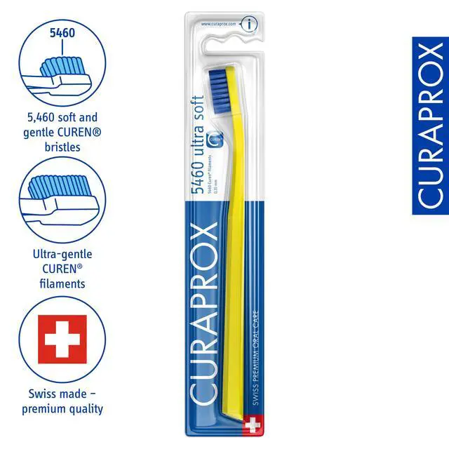 Alt view image 2 of 6 - CS 5460 Ultra-Soft Toothbrush for Adults with Ultra-Fine Filaments and Compact, Slightly Angled Toothbrush Head for Improved Tooth and Gum Health, Assorted Color