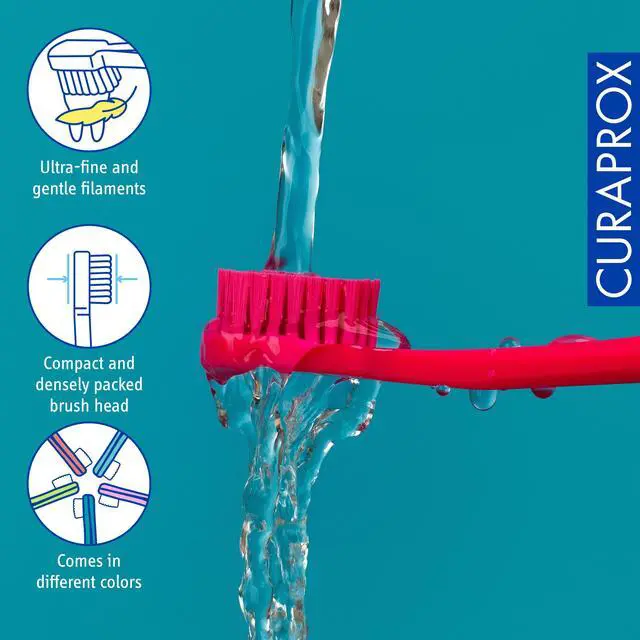 Alt view image 3 of 6 - CS 5460 Ultra-Soft Toothbrush for Adults with Ultra-Fine Filaments and Compact, Slightly Angled Toothbrush Head for Improved Tooth and Gum Health, Assorted Color