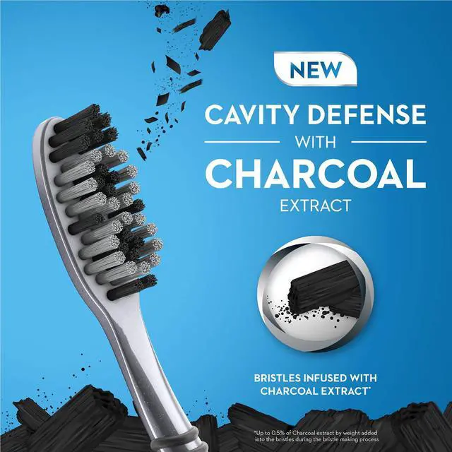 Alt view image 4 of 7 - Cavity Defense 123 Black Toothbrush Medium (Pack of 4)