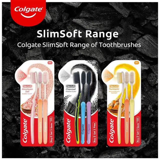 Alt view image 6 of 7 - Slim Soft Charcoal Toothbrush (Buy 2 Get 2 Free) - 4 Pcs