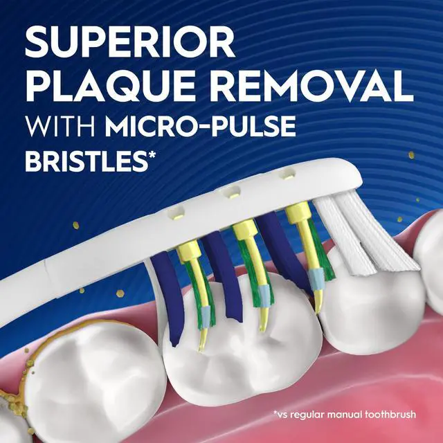 Alt view image 3 of 7 - Toothbrush, Vibrating Plaque Remover Pulsar, Vibrating Battery Toothbrush, Soft, 4 Count